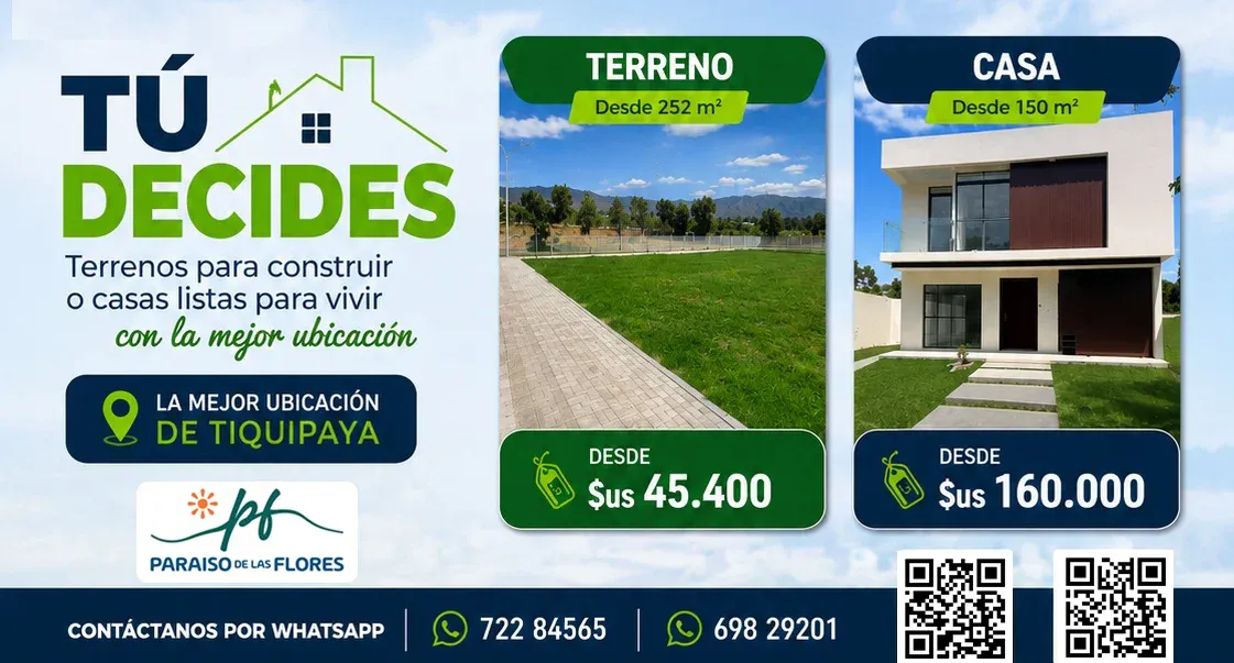 Foto 2 de Venta De Terrenos En Tiquipaya - Con Opciones De Pago