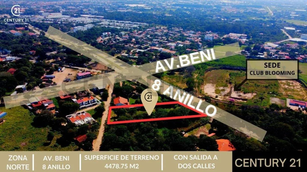 Foto 1 de Terreno en Alquiler Sobre Av Beni 8vo Anillo