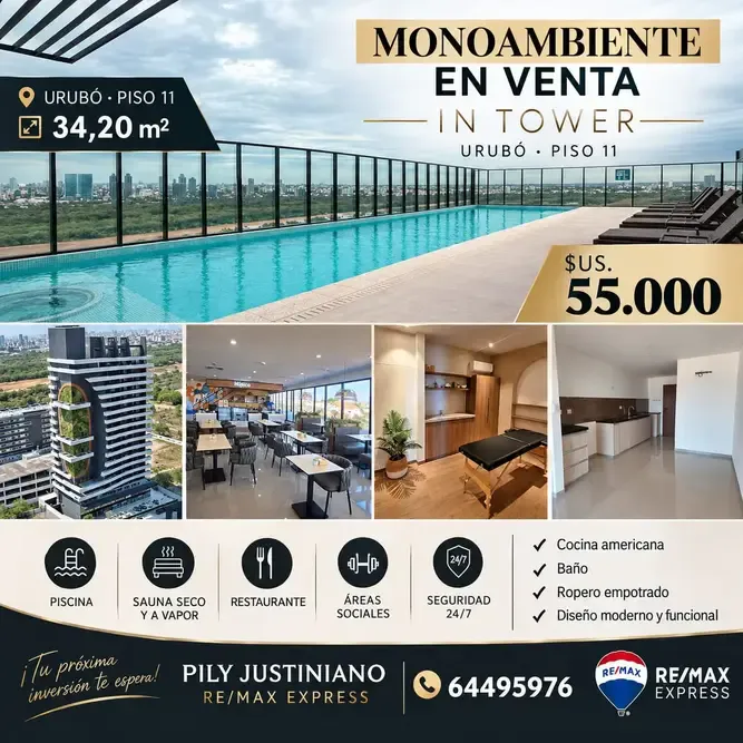 Foto 1 de 🏢 Monoambiente en Venta – In Tower