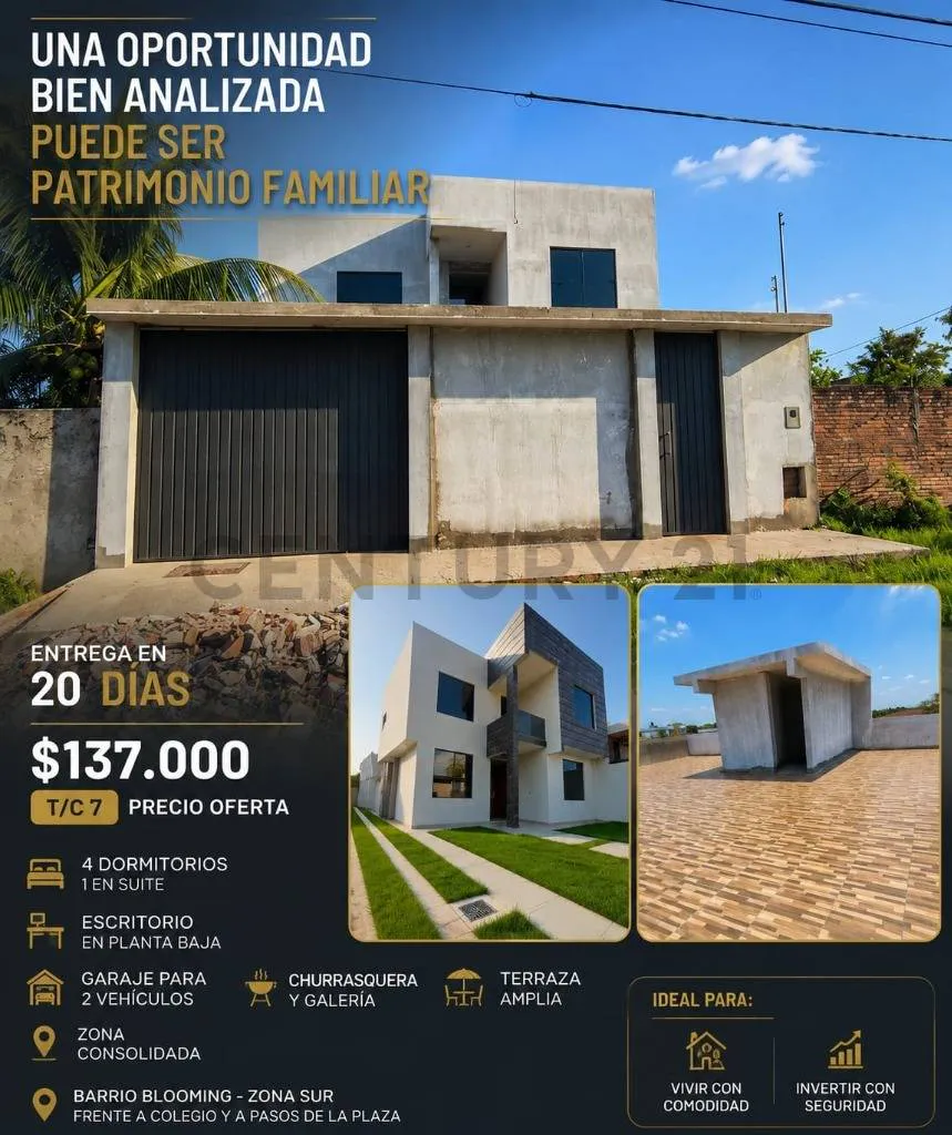 Foto 1 de Casa Familiar en Zona Sur – Seguridad y Ubicación Estratégica