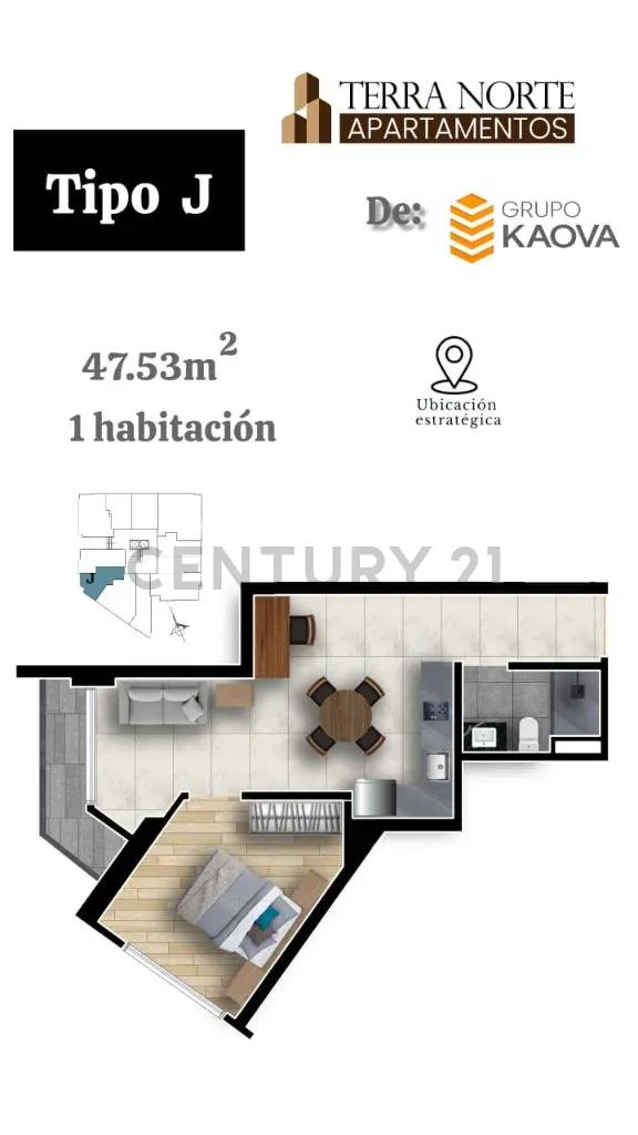 Foto 3 de Departamentos en Pre-Venta Zona Norte Tipo J Piso 4