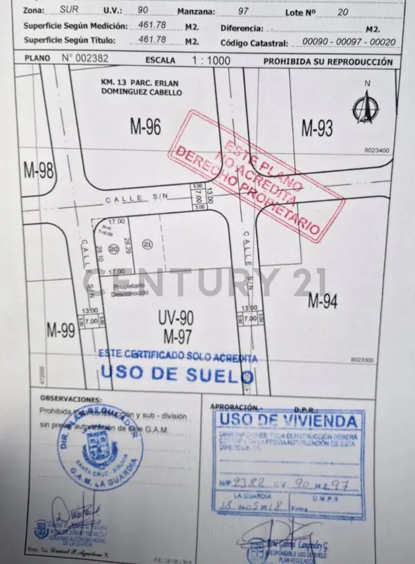 Foto 6 de Terreno en Venta La Guardia Carretra a Camiri Km1.5