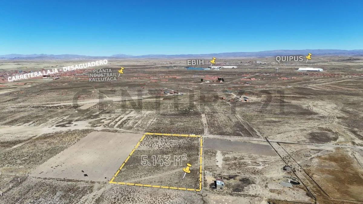 Foto 2 de En Venta Terreno Industrial en El Alto (Sector Villandrani)