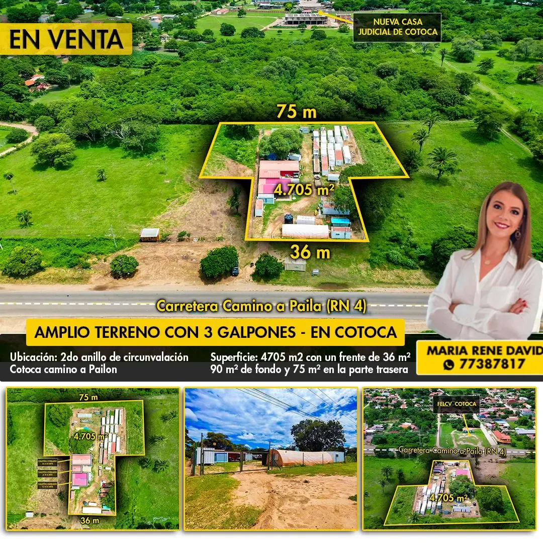 Foto 1 de ¡Terreno en Venta en Cotoca!