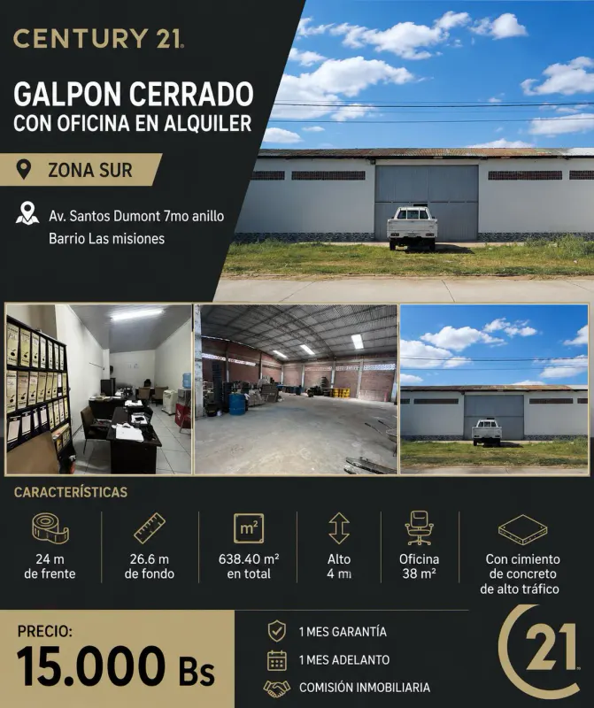 Foto 6 de Galpon Cerrado con Oficina en Alquiler