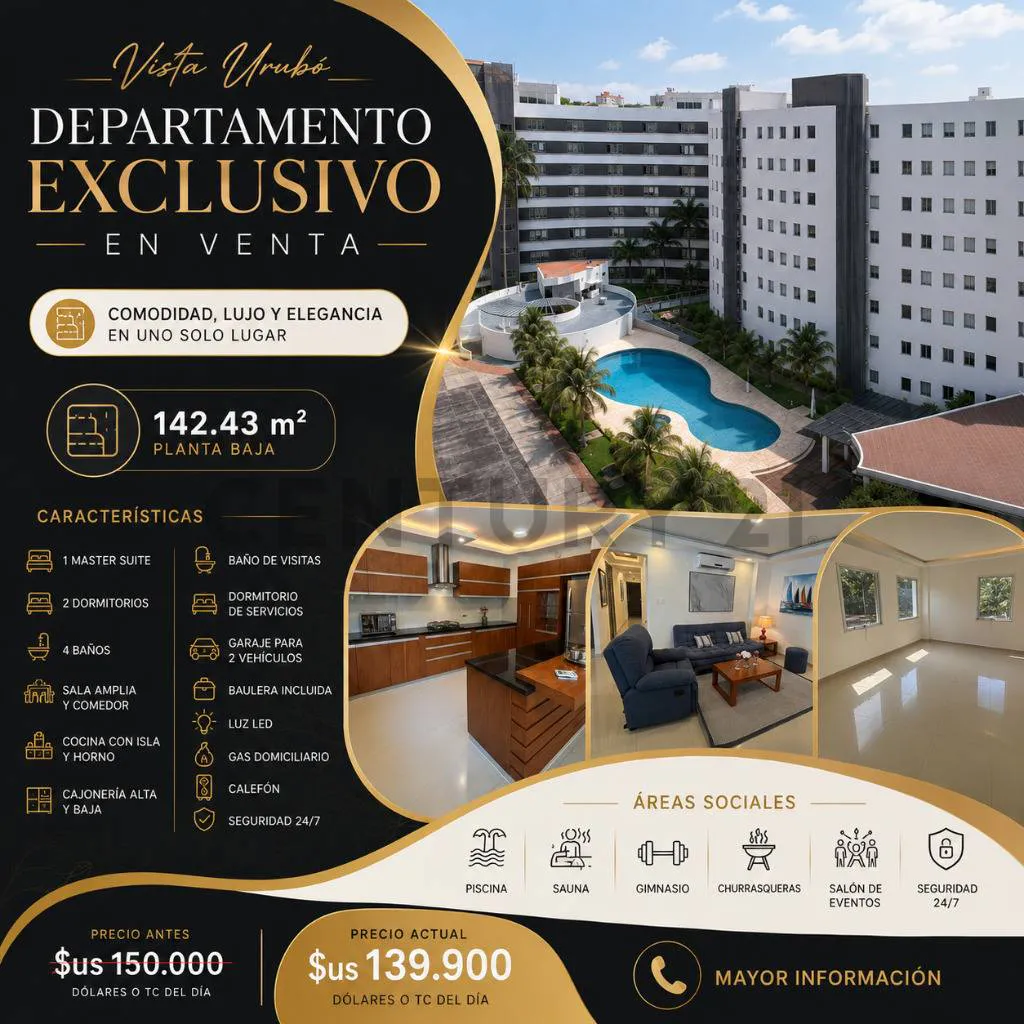 Foto 1 de Departamento en venta condominio Vista Urubó Eco Resort de 3 dormitorios