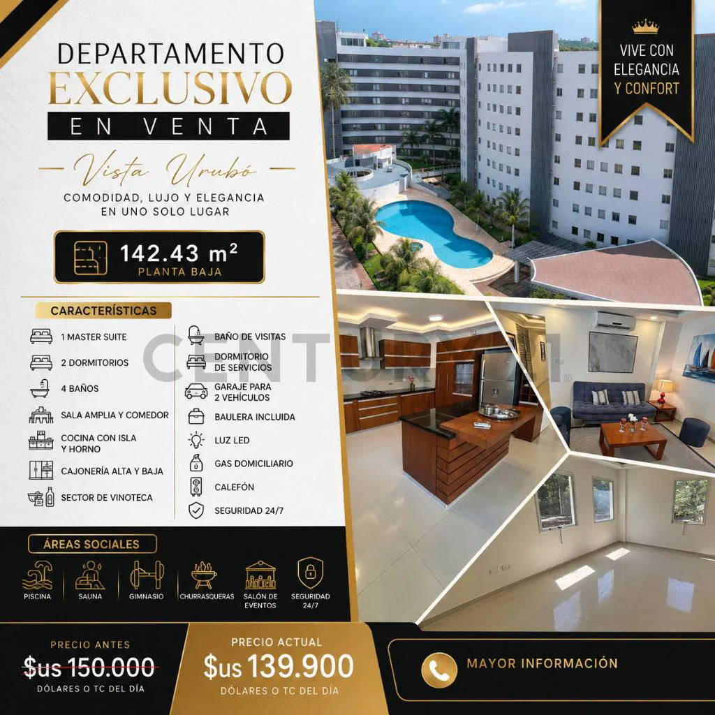 Foto 2 de Departamento en venta condominio Vista Urubó Eco Resort de 3 dormitorios