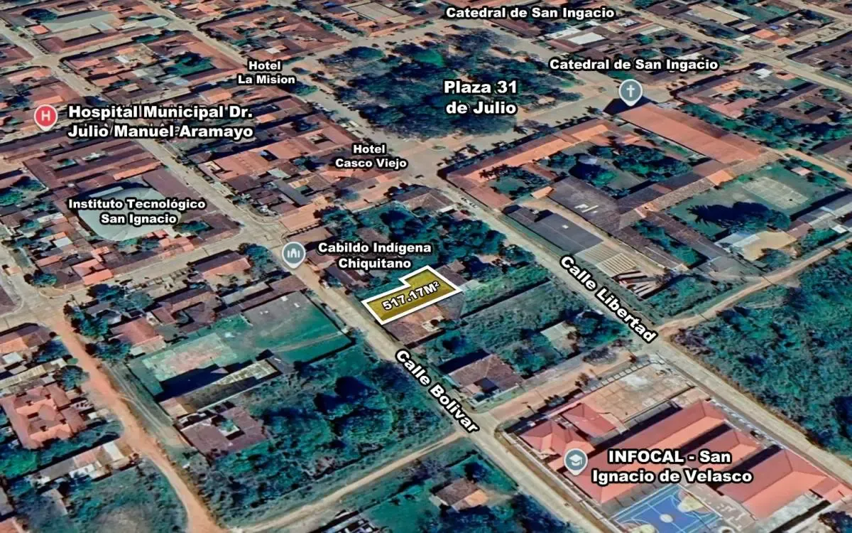 Foto 3 de San Ignacio de Velasco Terreno en Ubicación Prime Centro Histórico
