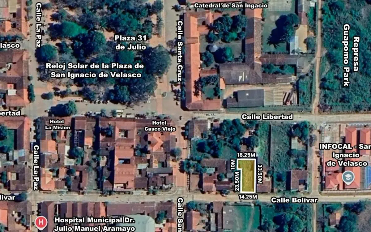 Foto 1 de San Ignacio de Velasco Terreno en Ubicación Prime Centro Histórico