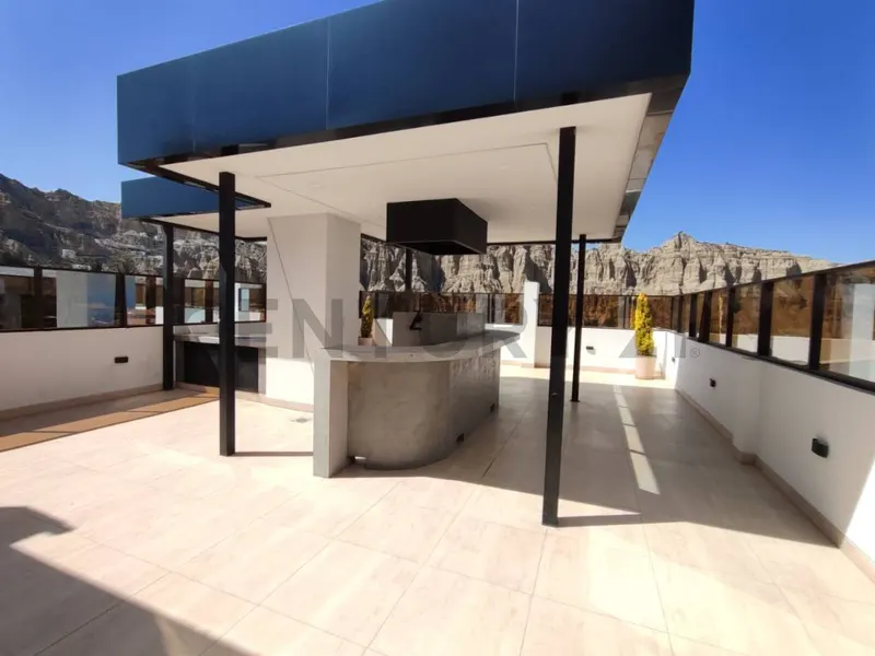 Foto 15 de Departamento 1D en alquiler, nuevo, Achumani, Ed. Alcione, sobre Av. Costanera