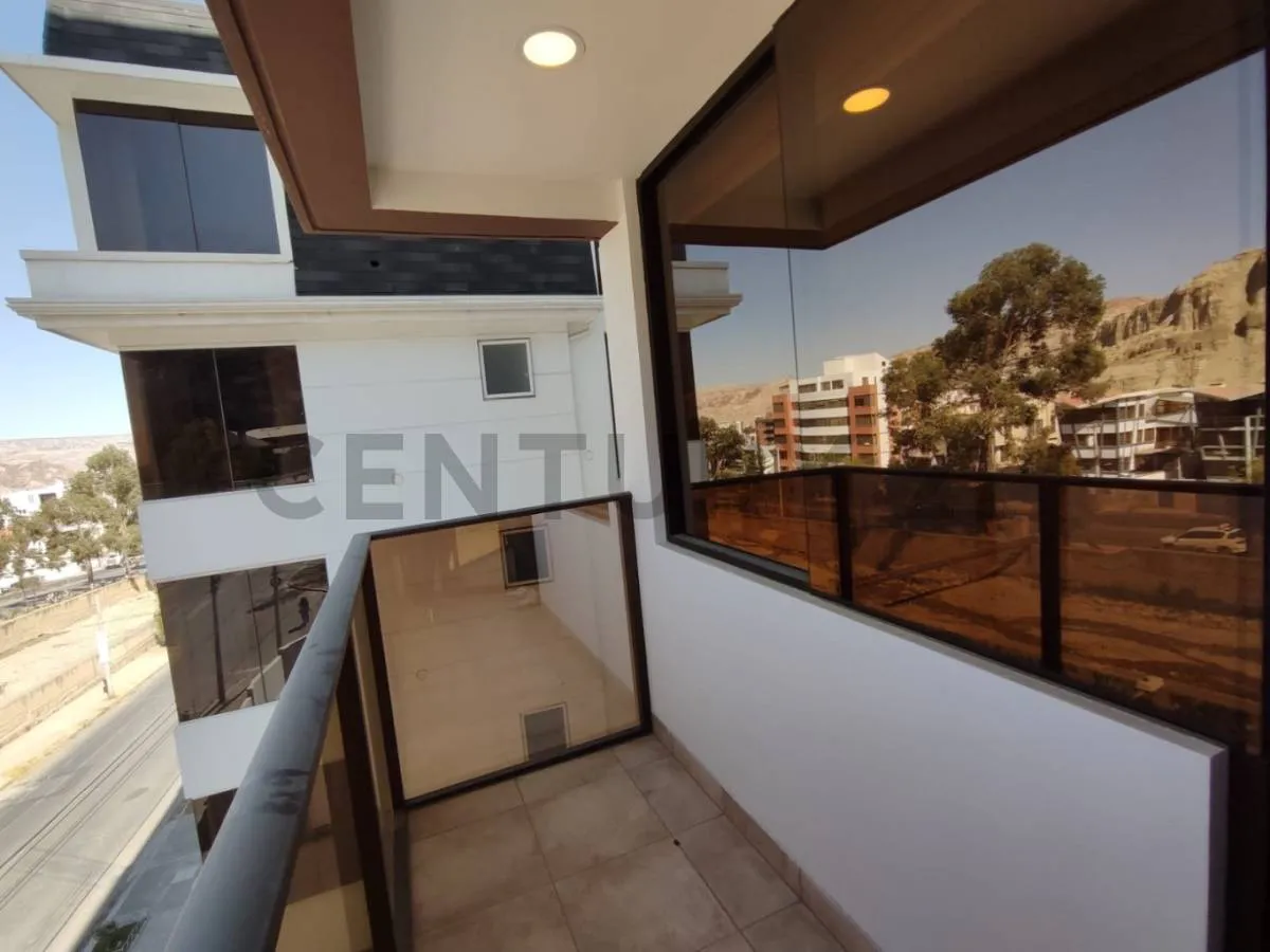 Foto 10 de Departamento 1D en alquiler, nuevo, Achumani, Ed. Alcione, sobre Av. Costanera