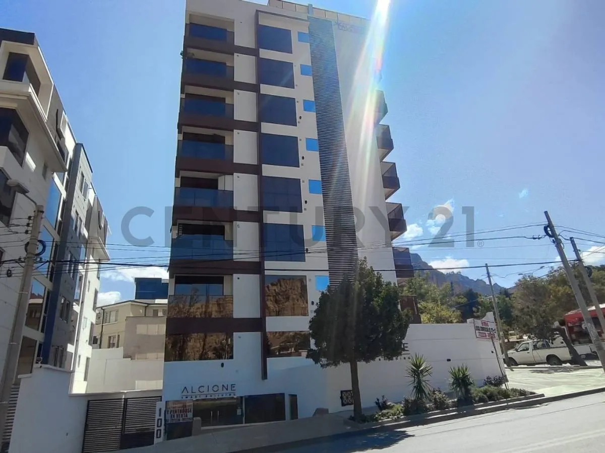 Foto 1 de Departamento 1D en alquiler, nuevo, Achumani, Ed. Alcione, sobre Av. Costanera