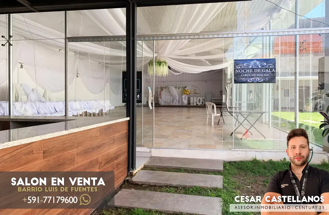 Foto 4 de Salon de Eventos con Equipamiento en Venta en Tarija!