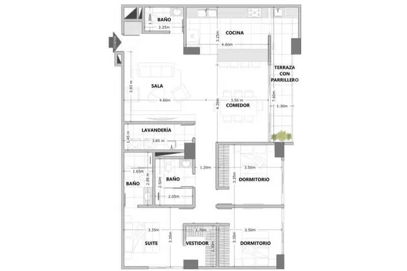 Foto 10 de Hermosos departamentos en pre venta 3 dormitorios Zona Linde