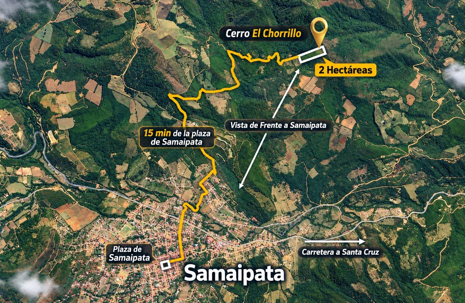 Foto 2 de 2 Hectáreas en Venta en Colina con Vista a Samaipata