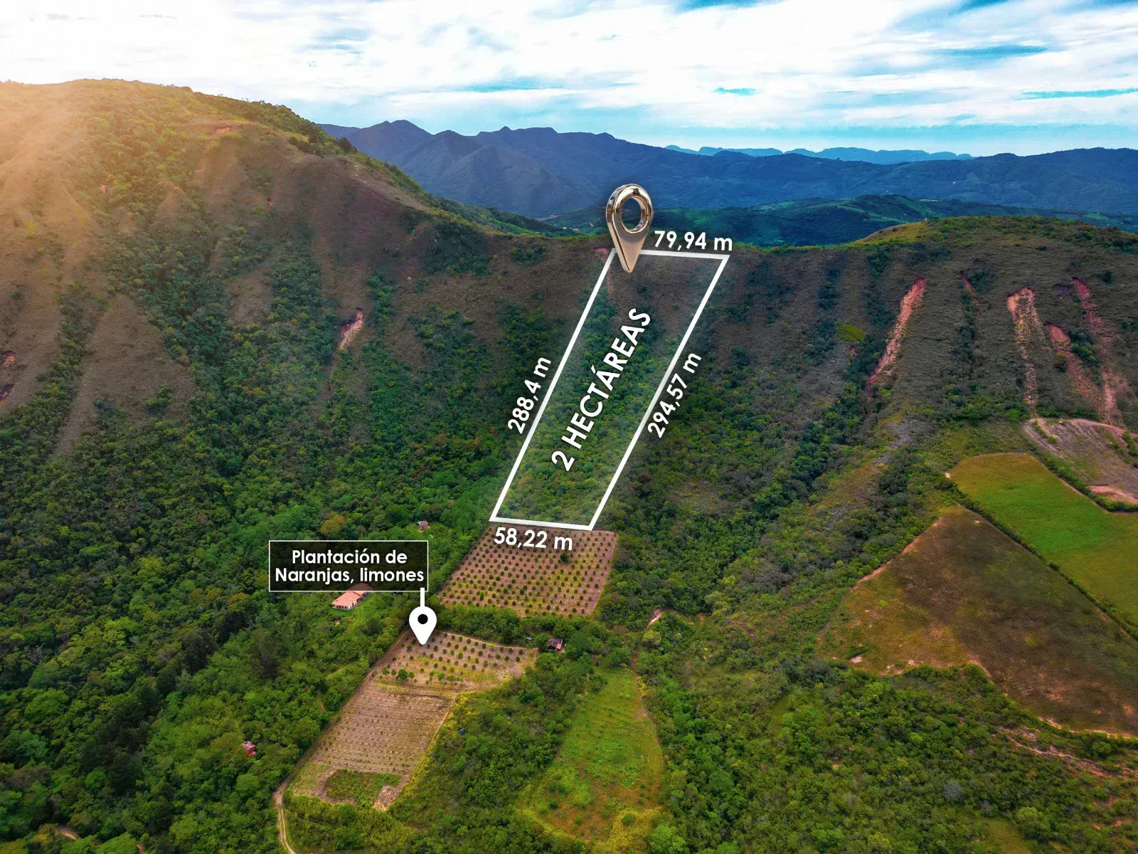 Foto 4 de 2 Hectáreas en Venta en Colina con Vista a Samaipata