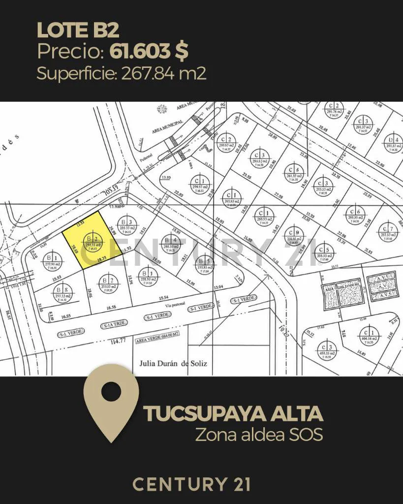 Foto 2 de Lote B-2 en venta – Alto Tucsupaya, Zona Aldea Sos