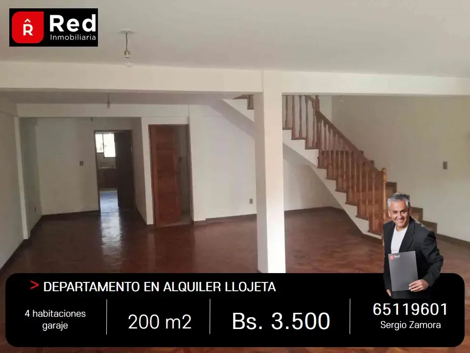 Foto 1 de Departamento en alquiler en Llojeta