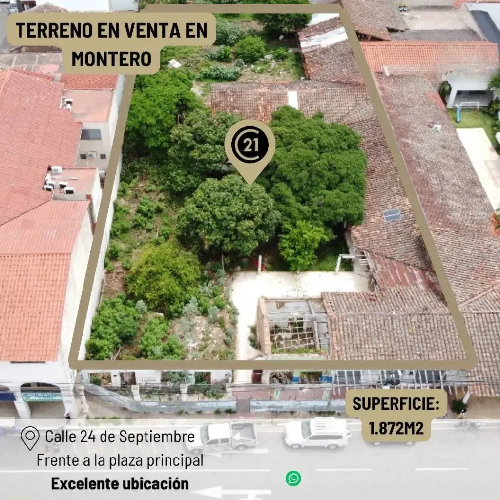 Foto 1 de Terreno en Venta, Frente a La Plza Principal de Montero