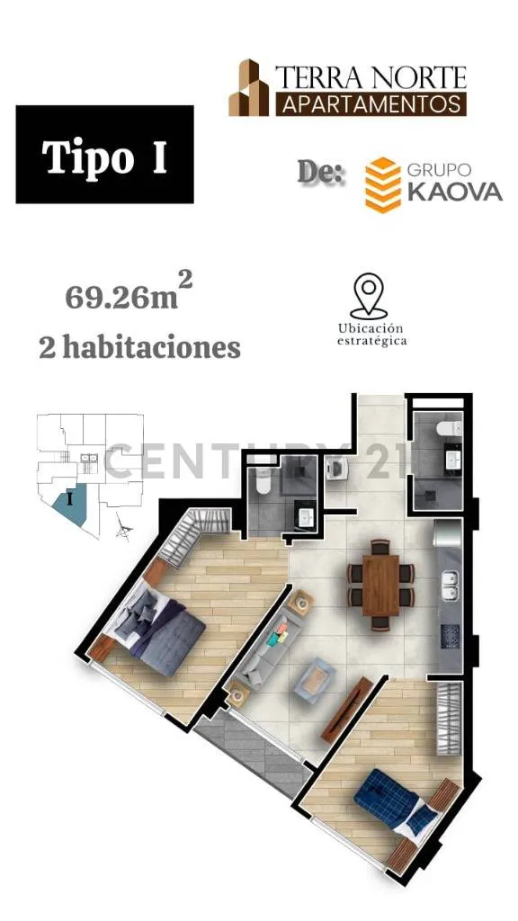 Foto 1 de Departamentos en Pre-Venta Zona Norte Tipo I Piso 4