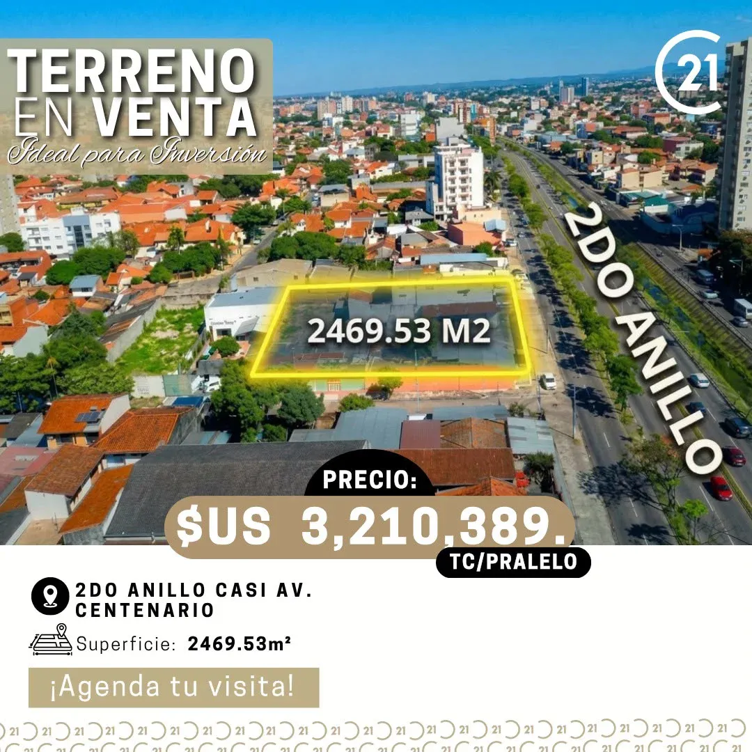 Foto 1 de Terreno en Venta Sobre 2do. Anillo