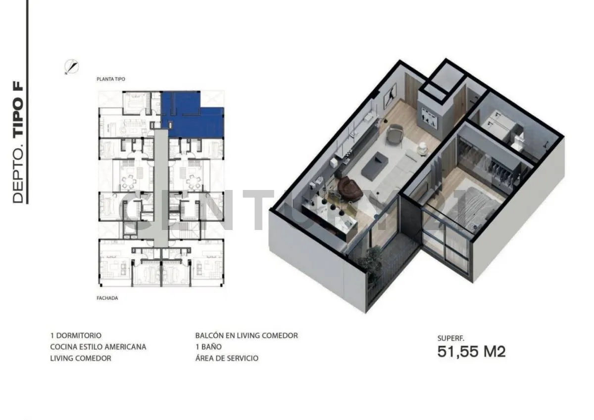 Foto 6 de Departamento de 1 Dormitorio en Venta | Totalmente Equipado