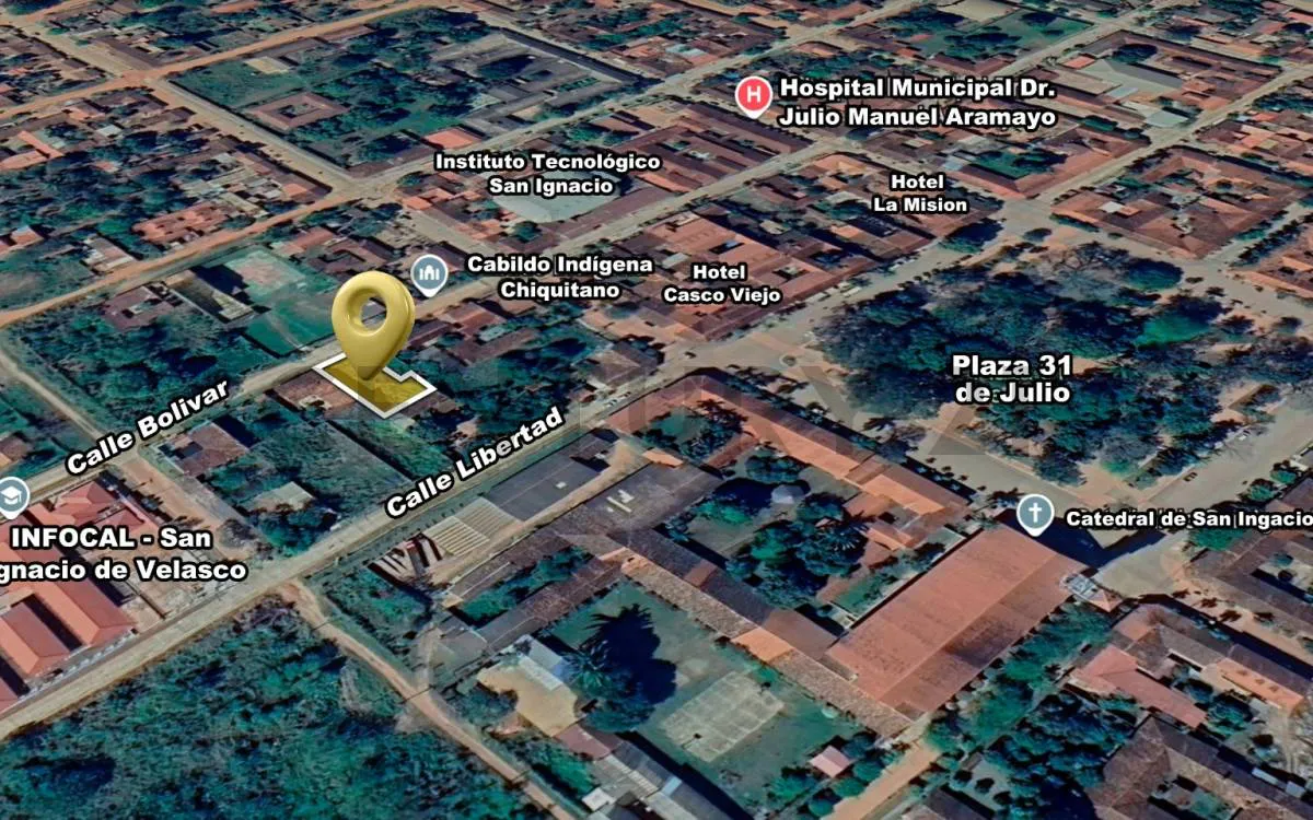 Foto 1 de San Ignacio de Velasco Terreno en Ubicación Prime Centro Histórico