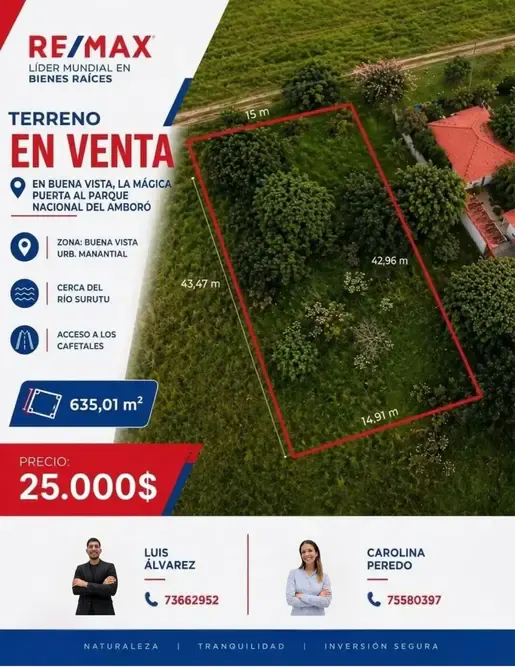 Foto 6 de Terreno comercial en Buena Vista Urb. El Manantial 635 m² inversión USD 20.000