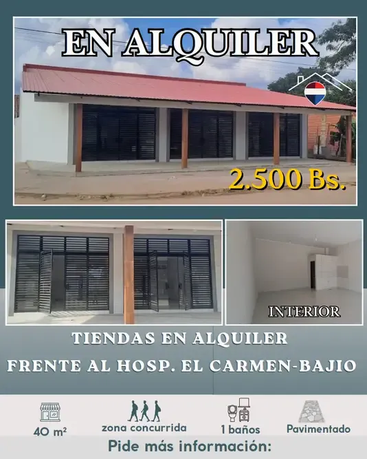 Foto 1 de 🚀 ¡Tienda en Alquiler Km 9 Frente al Hospital El Carmen Bajio 🚀