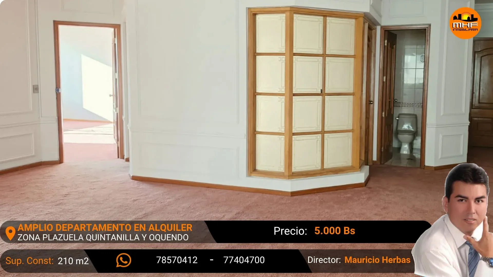 Foto 5 de Amplio Depto en Alquiler (3 Dorm. + Parqueo + Piscina) Z/ Plaza Quintanilla
