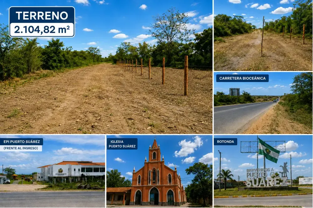 Foto 6 de Terreno en Venta en Puerto Suárez | 2.104,82 M² | Zona Comercial