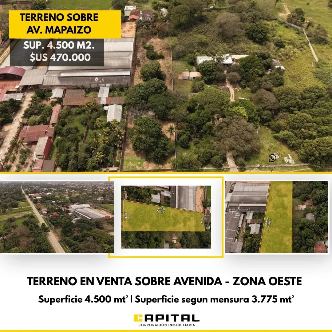 Foto 1 de Terreno en venta sobre avenida Mapaizo