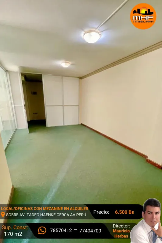 Foto 6 de Amplio Local y Oficinas con Mezanine en Alquiler S/170 M2