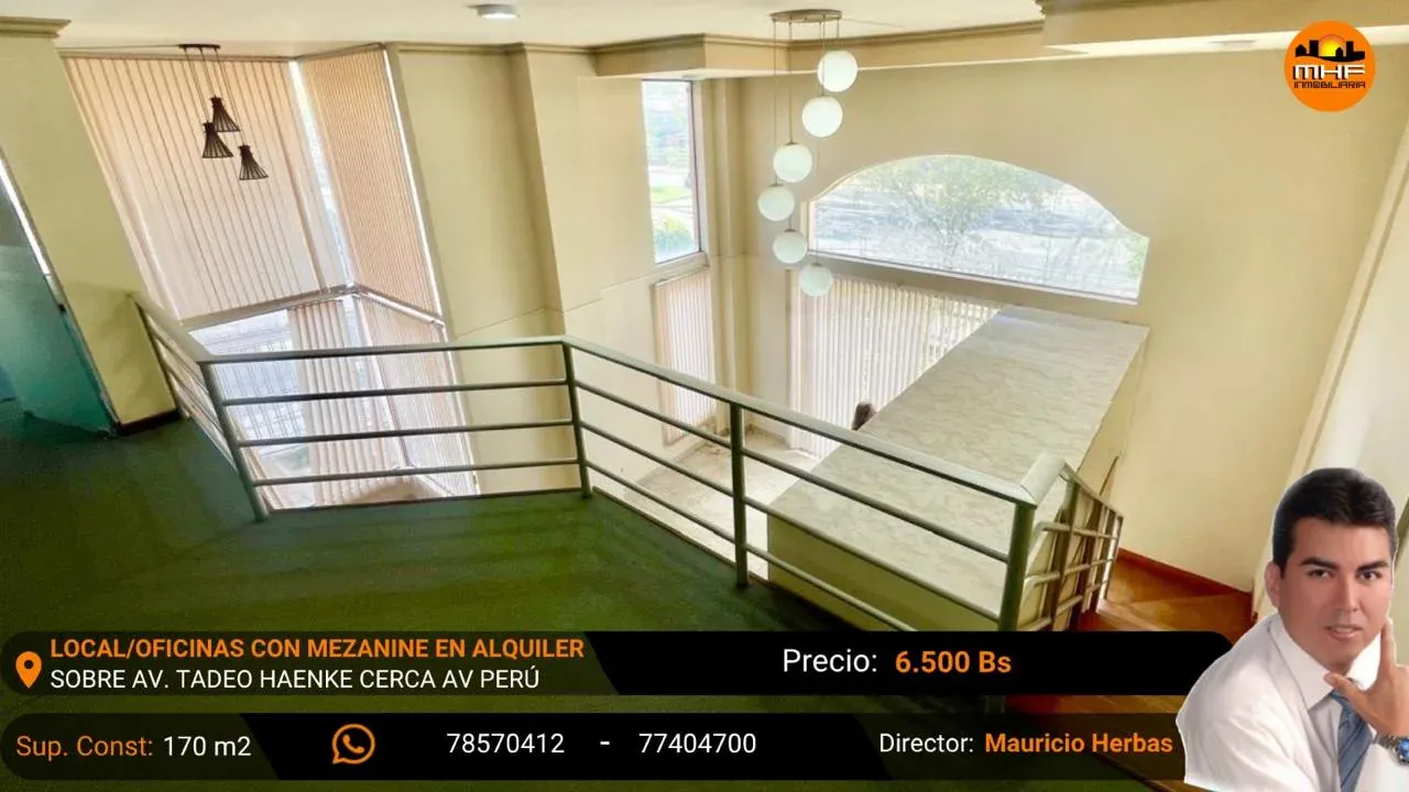 Foto 3 de Amplio Local y Oficinas con Mezanine en Alquiler S/170 M2