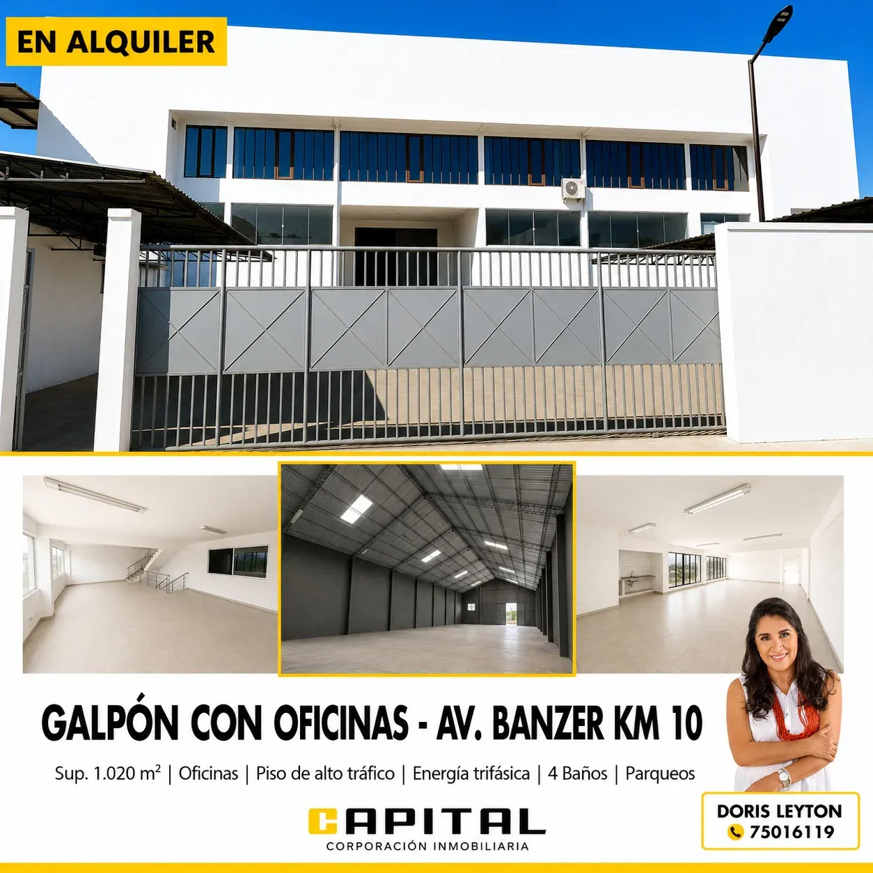 Foto 1 de galpon de 800 m2 en alquiler zona norte km 10