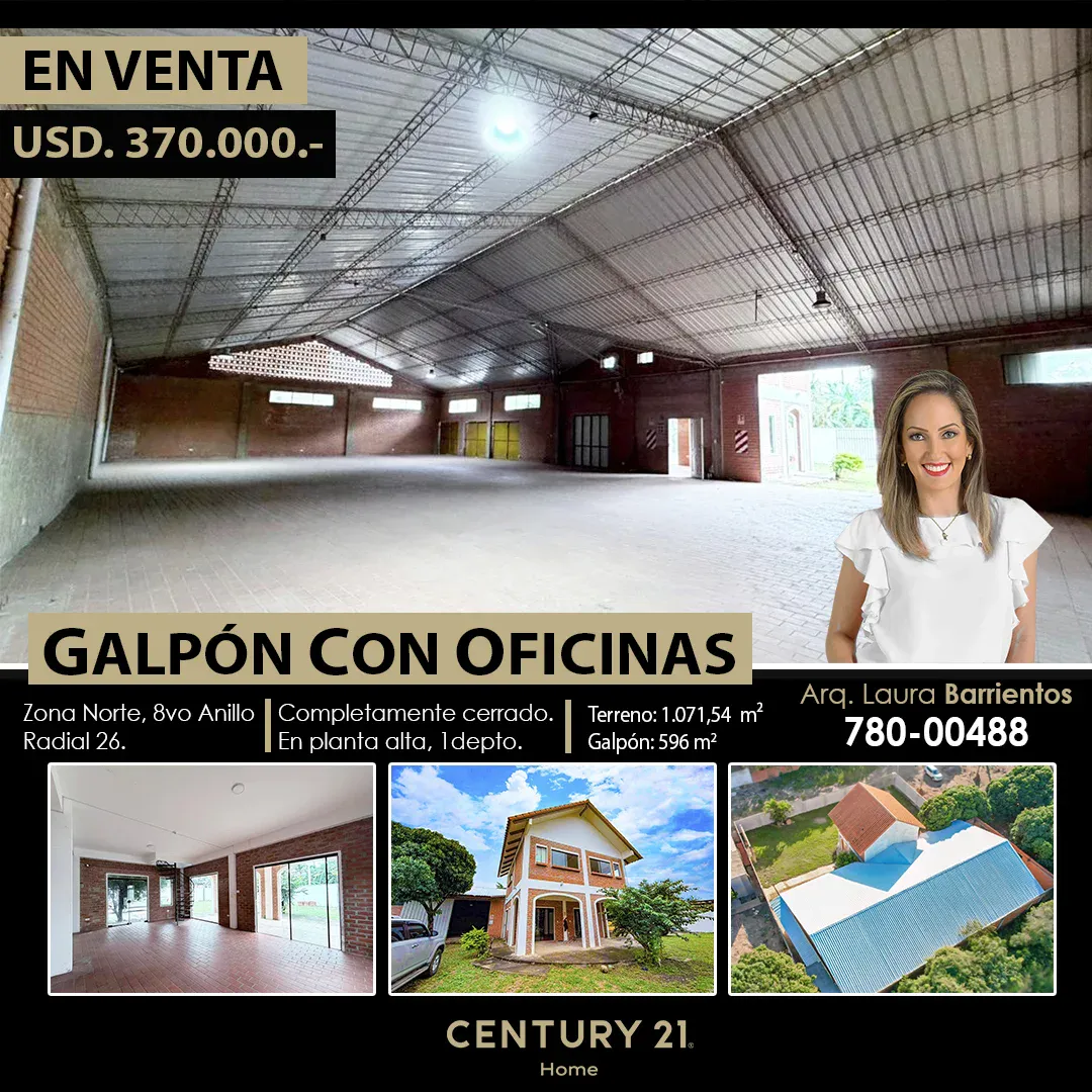 Foto 1 de Galpón Con Oficinas En Venta Zona Norte