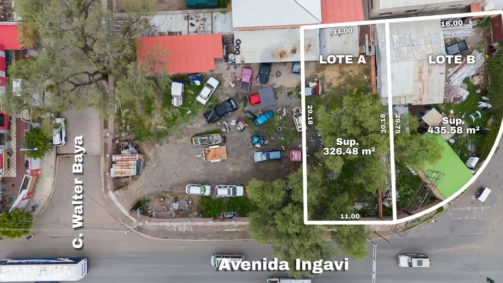 Foto 4 de Ultimo Terrenos en Venta en Esquina Sobre Av. Ingavi – Inversión Estratégica