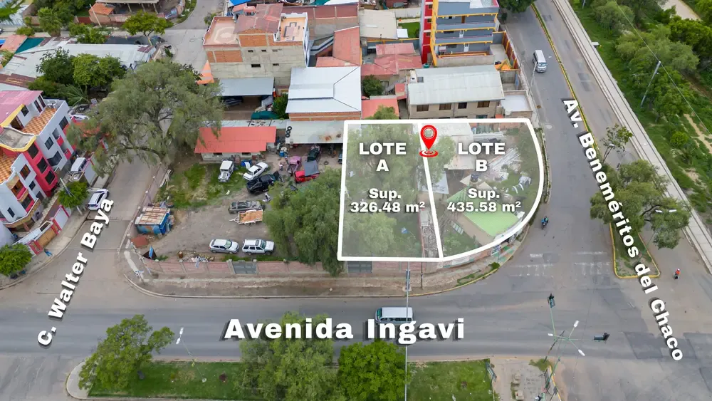Foto 1 de Ultimo Terrenos en Venta en Esquina Sobre Av. Ingavi – Inversión Estratégica