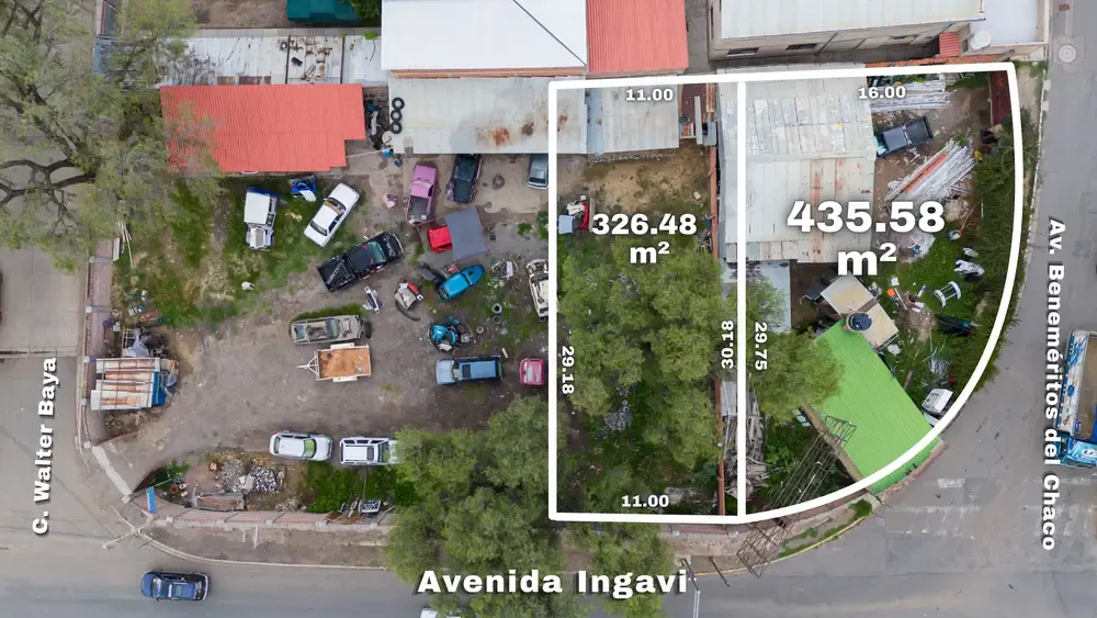 Foto 2 de Ultimo Terrenos en Venta en Esquina Sobre Av. Ingavi – Inversión Estratégica