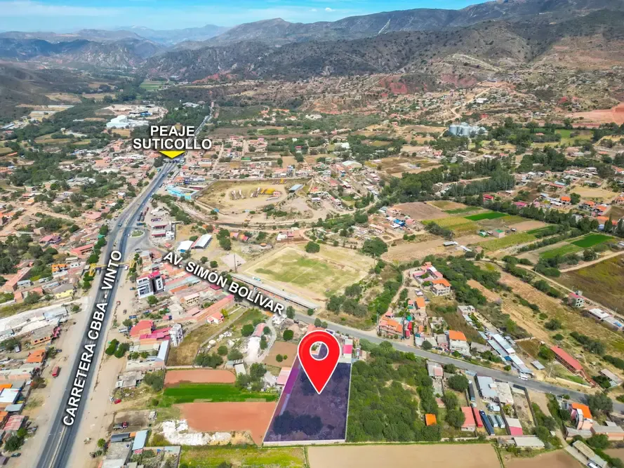Foto 1 de Terreno en Venta - Av. Simon Bolivar, Suticollo (Frente al Estadio de Sipe Sipe)