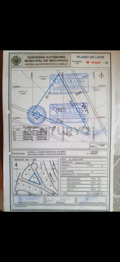 Foto 2 de Terreno en venta en Jardines de Lipari 1