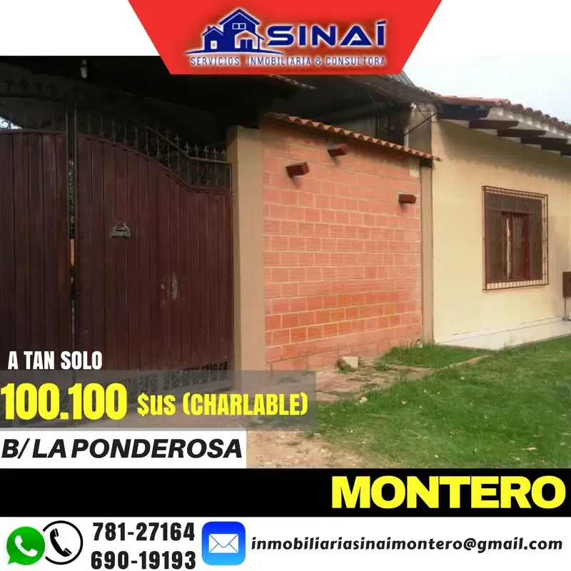 Foto 2 de Montero-Casa en Venta Primer Anillo -Zona Pavimentada