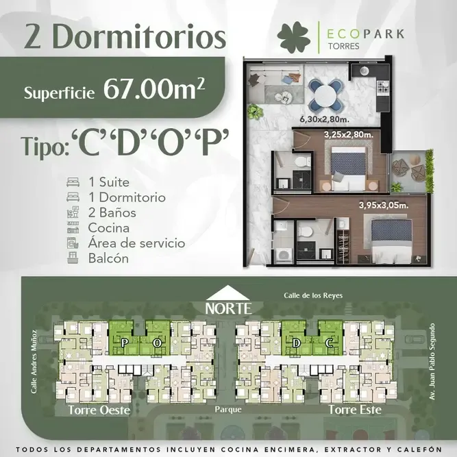 Foto 1 de Torres Ecoparck Dep.8c