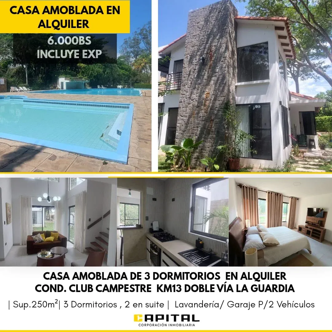 Foto 1 de Casa Amoblada en Alquiler en Condominio