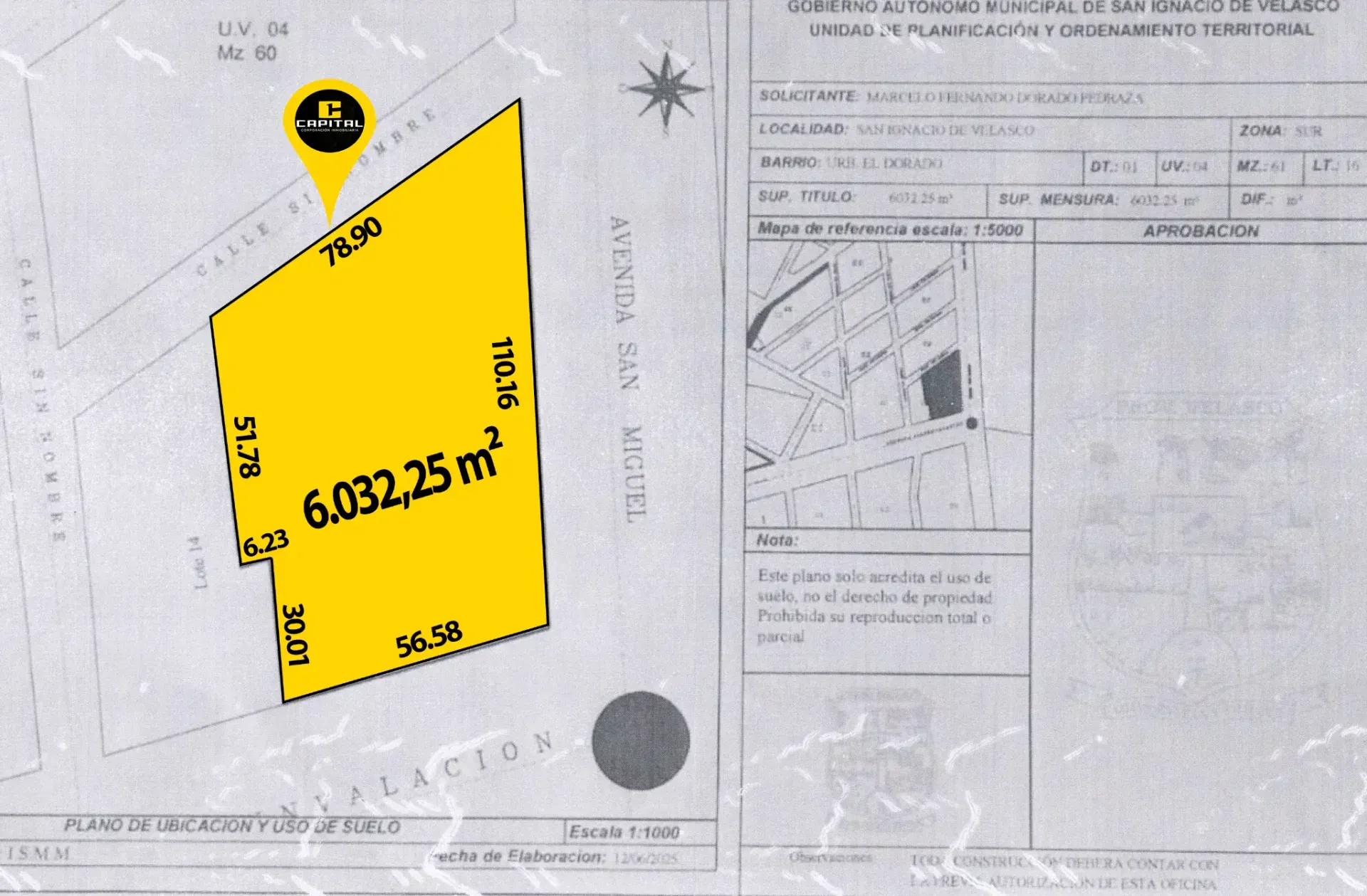 Foto 1 de Terreno en Venta en San Ignacio de Velasco