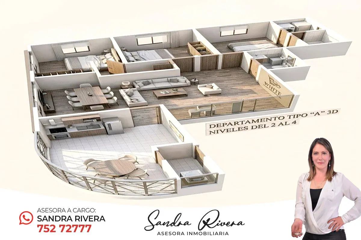 Foto 1 de Departamento 3d en Preventa, Bajo Irpavi