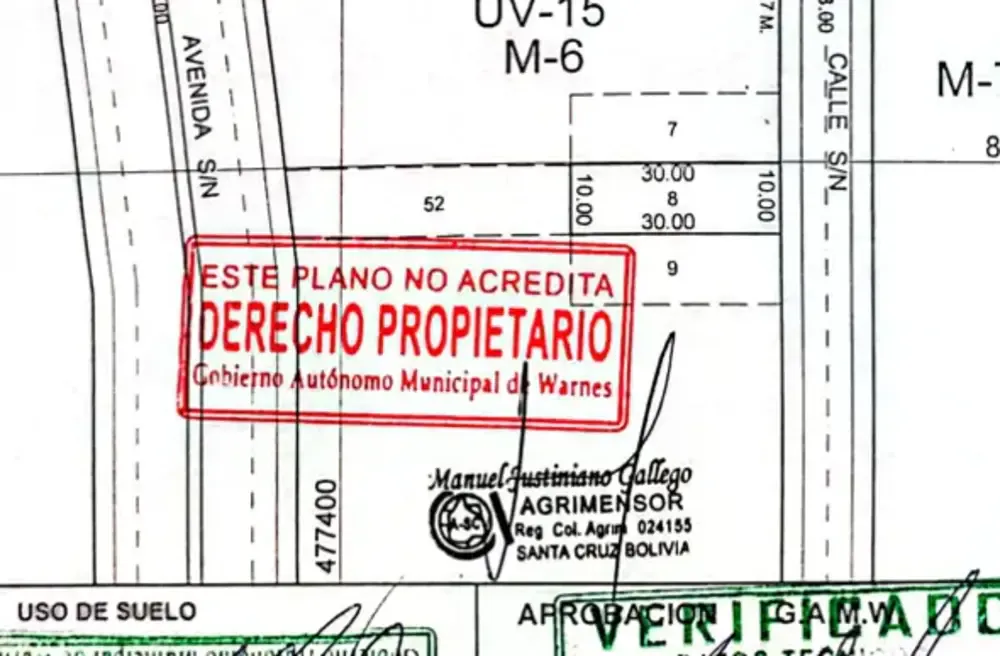 Foto 2 de Terreno #10 en Venta en La Comunidad La Barranca, Warnes