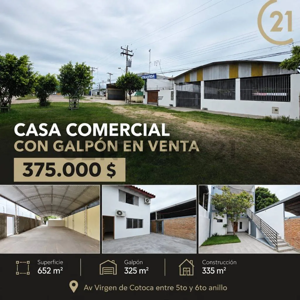 Foto 1 de En Venta | Casa Comercial con Galpón | Av Virgen de Cotoca