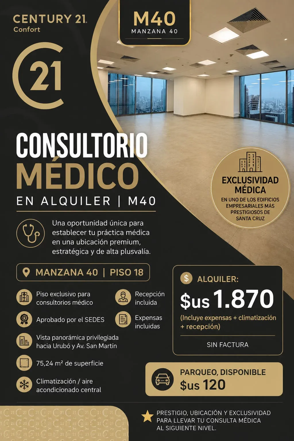 Foto 1 de Consultorio Médico en Alquiler | M40