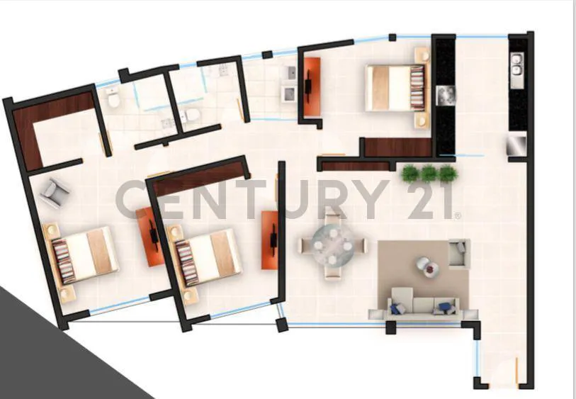 Foto 2 de En Venta Amplio Departamento a Estrenar de 3 Dormitorios en Barrio Miraflores